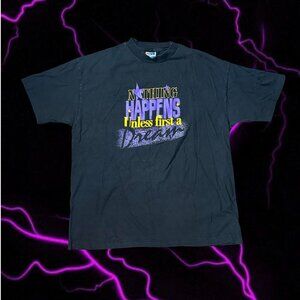 vintage single stitch printed tee “nothing happens unless first a dream”